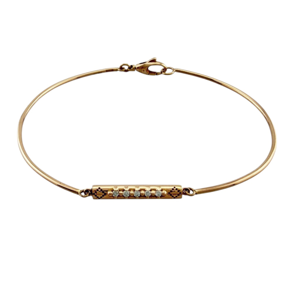 Gucci Diamantissima Bar Bracelet, 18K Pink Gold, Diamond, Women's, GUCCI